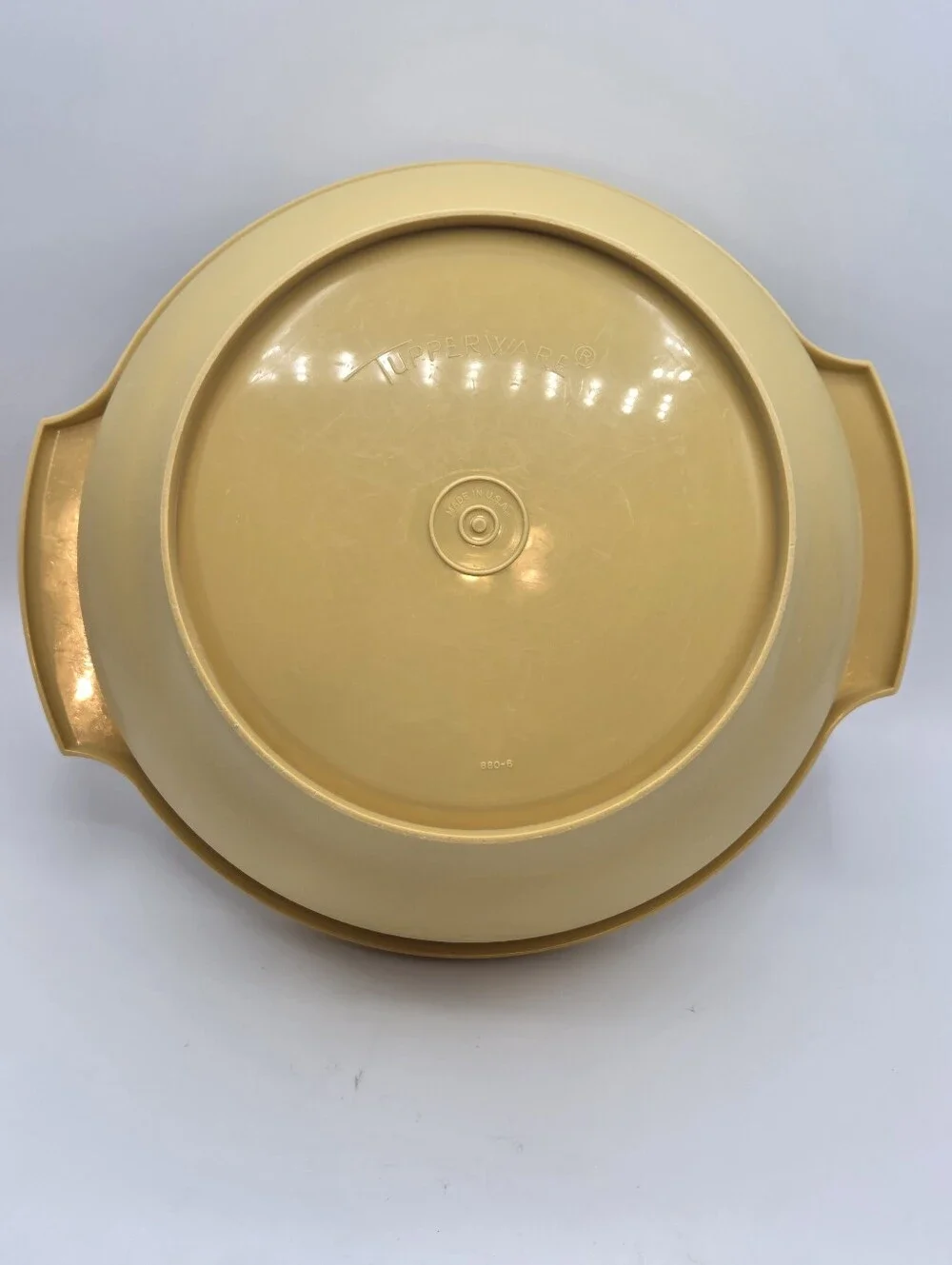 Vintage Tupperware Servalier Harvest Gold Large Salad Serving Bowl